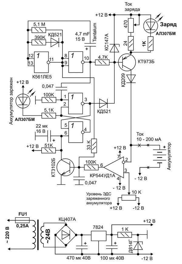 схема зарядного устройства для шуруповерта 12в